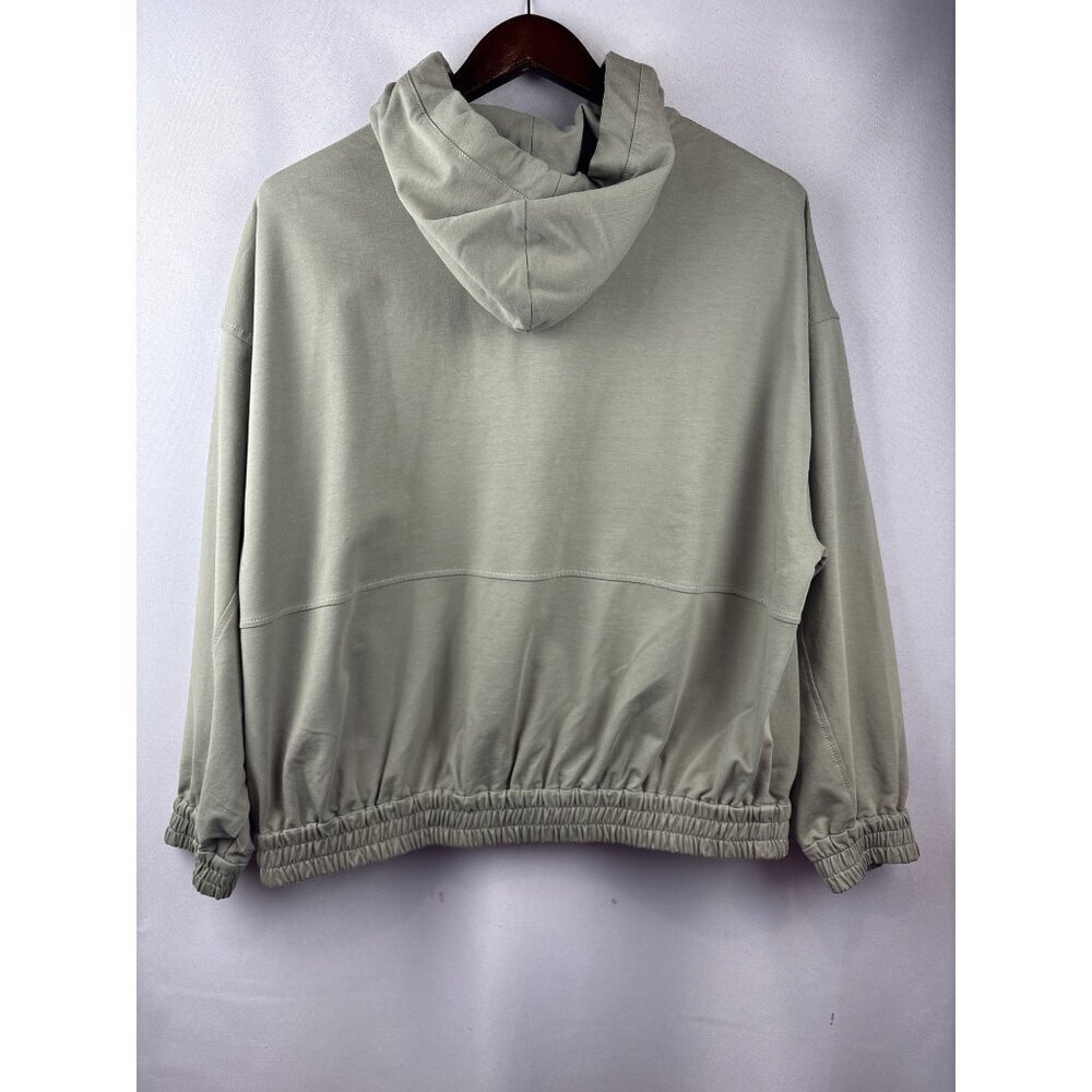 Women’s Brunello Cucinelli Small Olive Green Zip-Up Hoodie - Picture 3 of 5